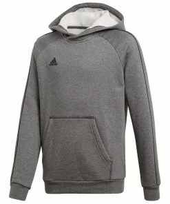 Adidas Core 18 Hoody Y Grau - Schwarz