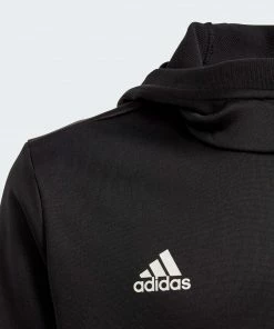 Adidas T19 Kapuzenpullover Kinder Schwarz - Weiß -Brabo-Laden Adidas T19 Hoodie Junior 3 2