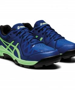 Asics Gel-Peake Hockeyschuh Kinder Blau - Grün - Schwarz - Gelb