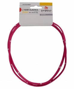 Brabo 2-pack Haarelastieken (5mm) Rosa