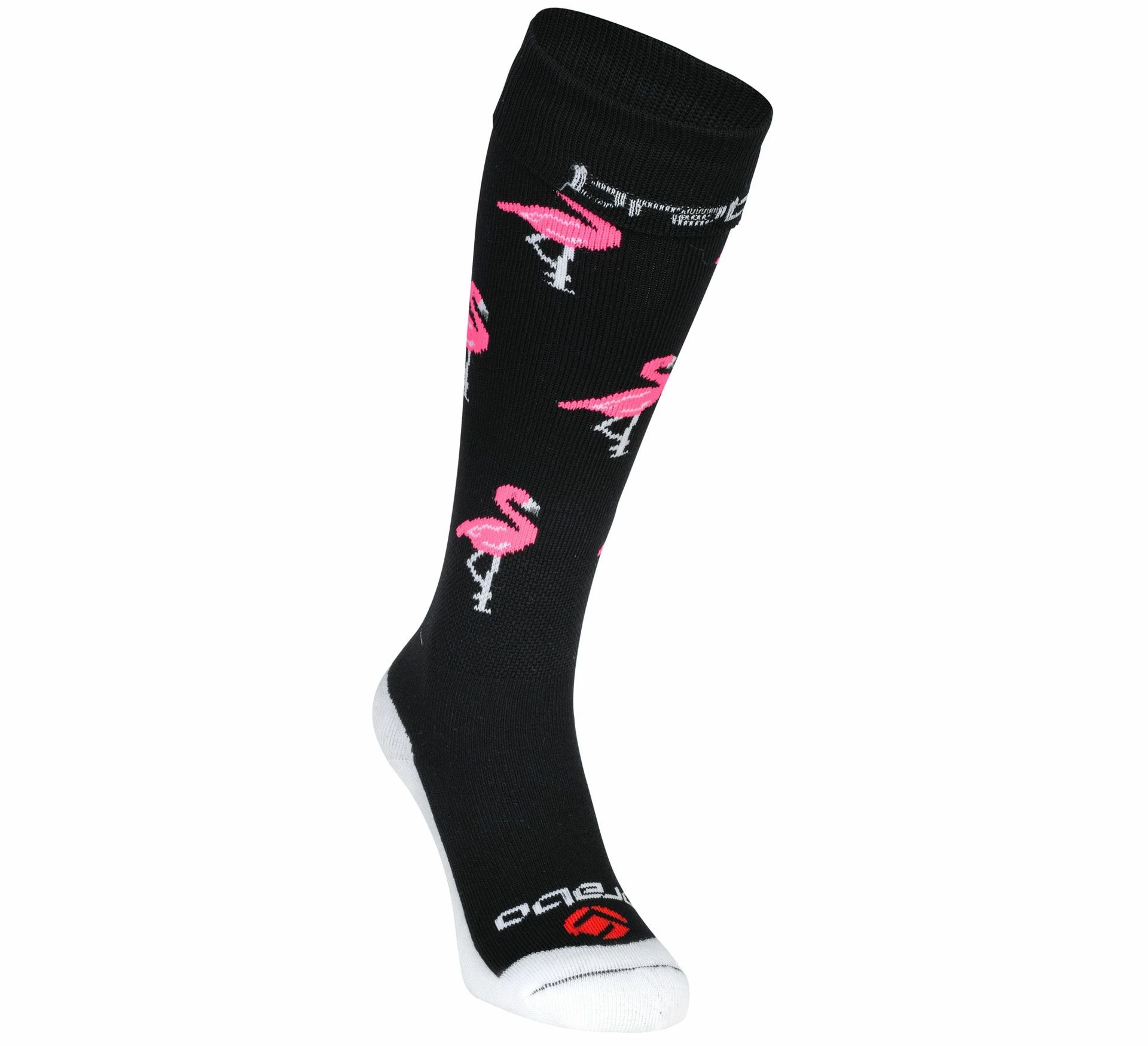 Brabo Flamingo Hockeysocken Schwarz - Rosa - Weiß 3 Brabo Flamingo Hockeysocken Schwarz - Rosa - Weiß