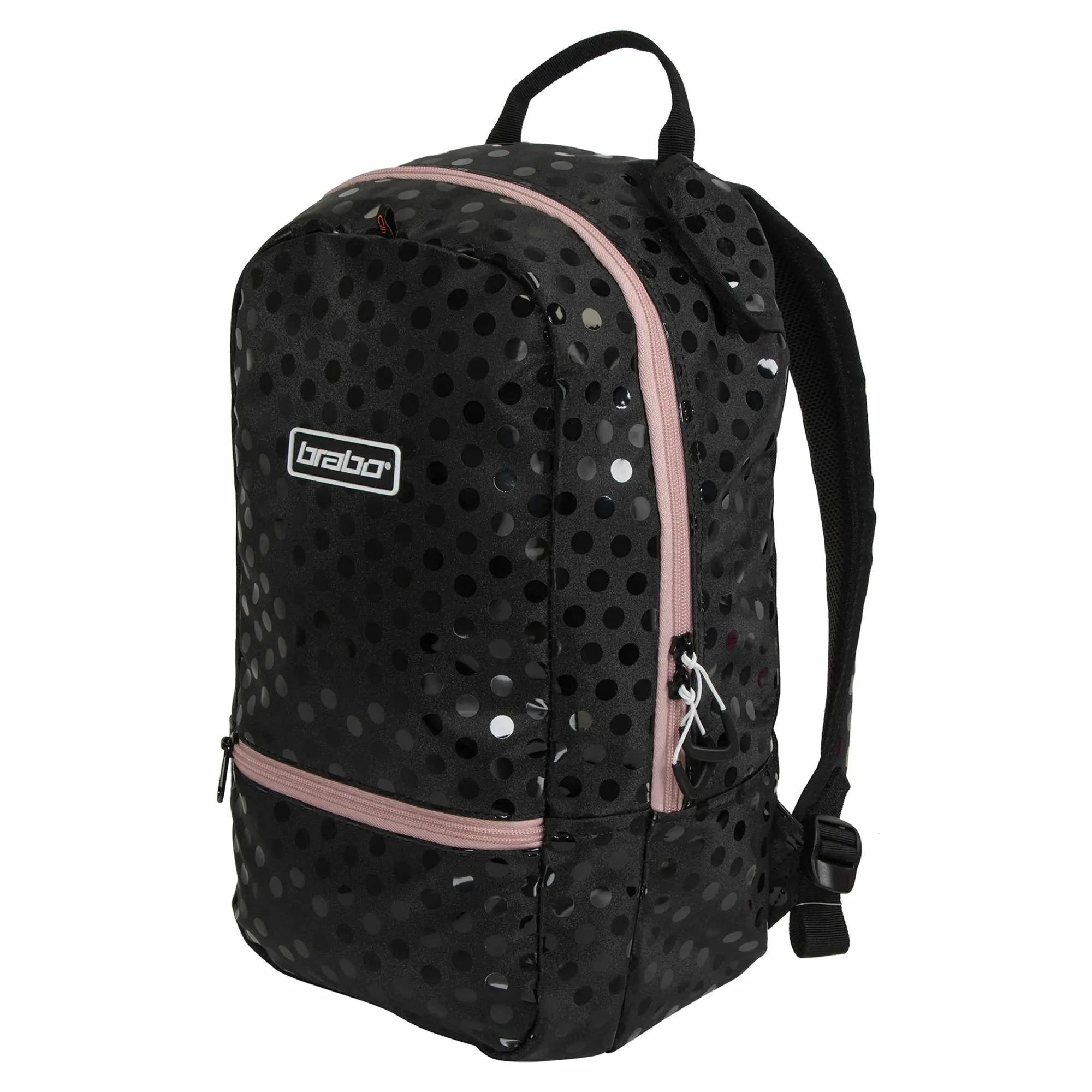 Brabo Fun Polka Hockey Rucksack Kinder Schwarz - Rosa 4 Brabo Fun Polka Hockey Rucksack Kinder Schwarz - Rosa – Bild 2
