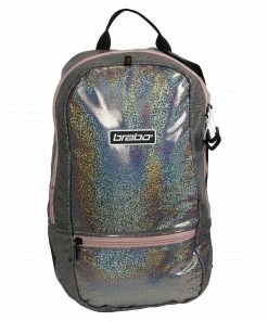 Brabo Fun Sparkle Hockey Rucksack Kinder Silber - Rosa