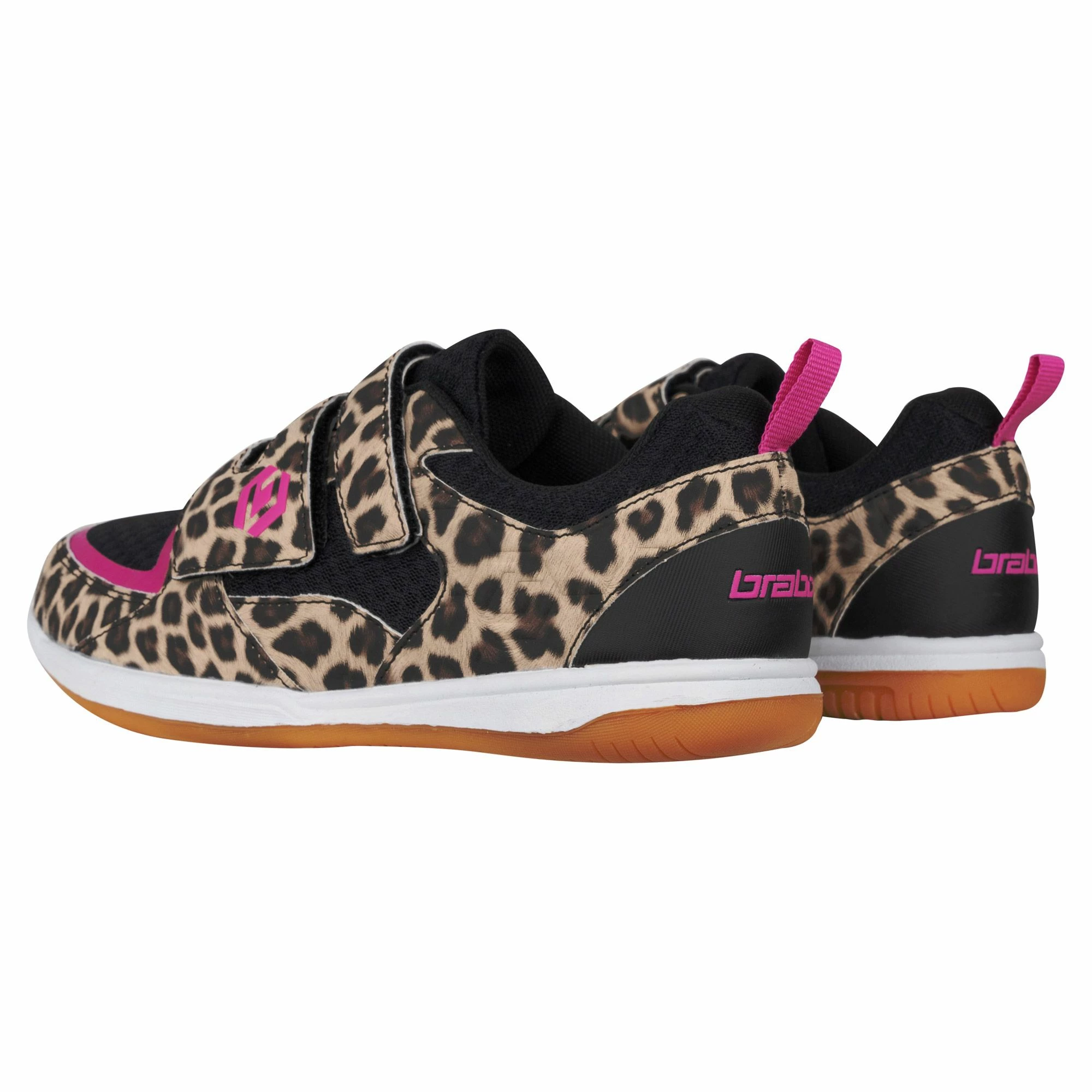 Brabo Indoor Hockeyschuhe Kinder Braun - Schwarz - Rosa 4 Brabo Indoor Hockeyschuhe Kinder Braun - Schwarz - Rosa – Bild 2