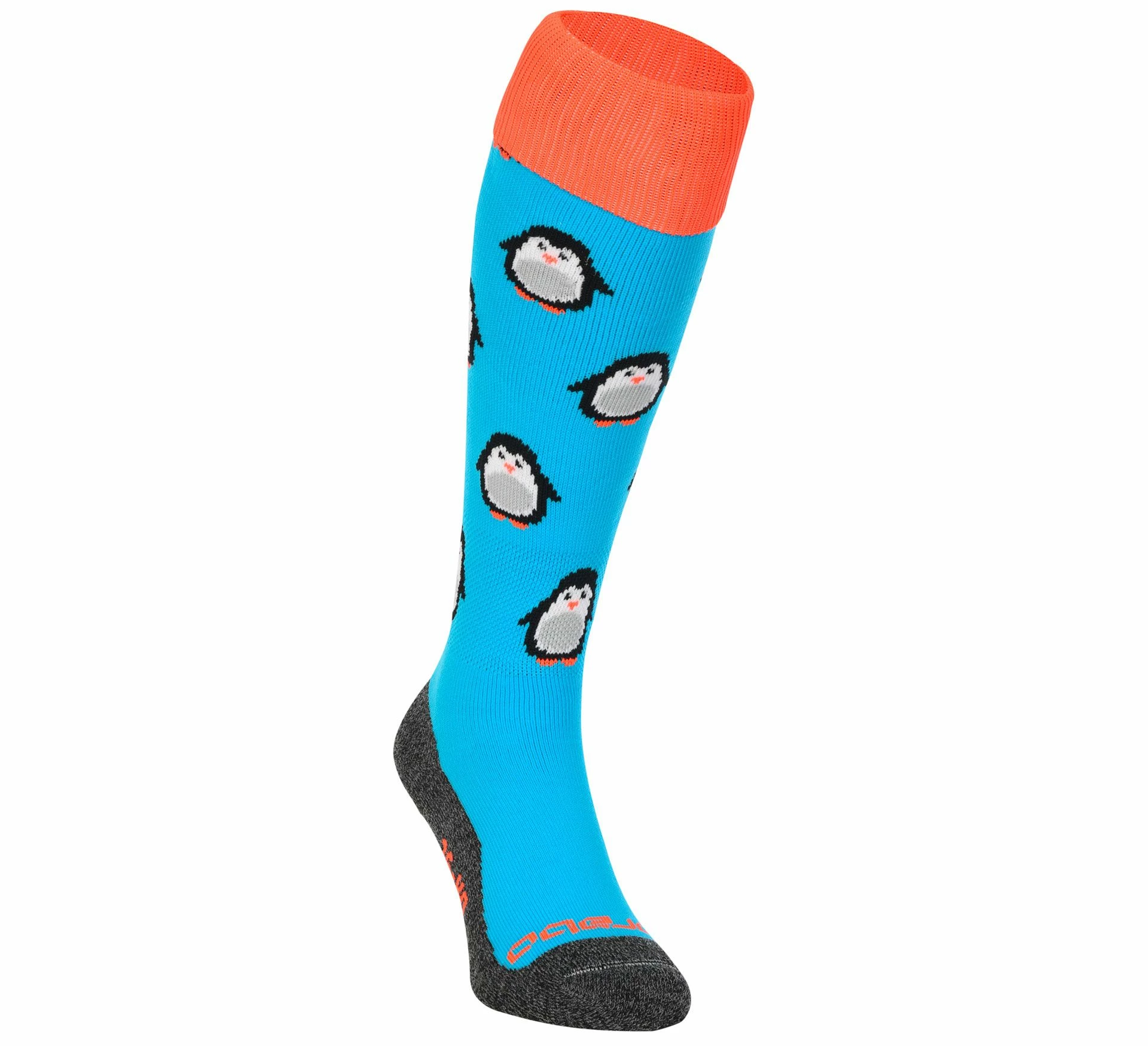 Brabo Pinquin Hockeysocken Kinder Blau - Orange - Schwarz - Weiß 3 Brabo Pinquin Hockeysocken Kinder Blau - Orange - Schwarz - Weiß