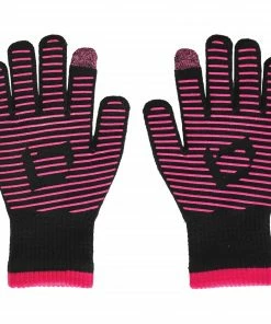 Brabo Swipe Winter Hockeyhandschuhe Schwarz - Rosa