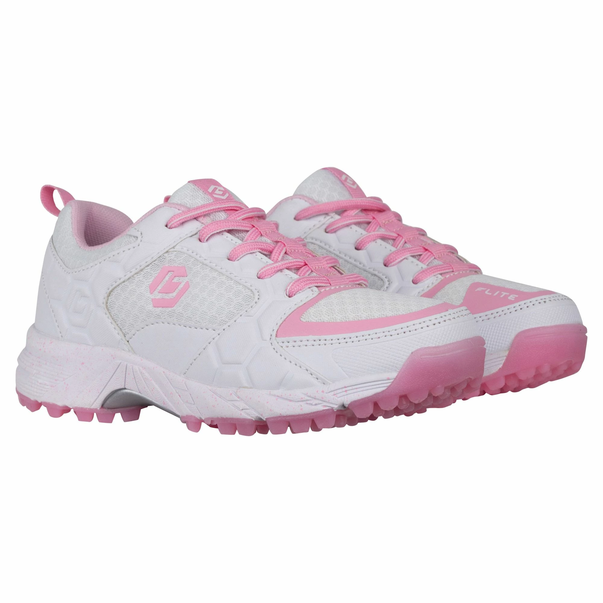 Brabo Tribute Hockeyschuhe Kinder Weiß - Rosa 2 Brabo Tribute Hockeyschuhe Kinder Weiß - Rosa