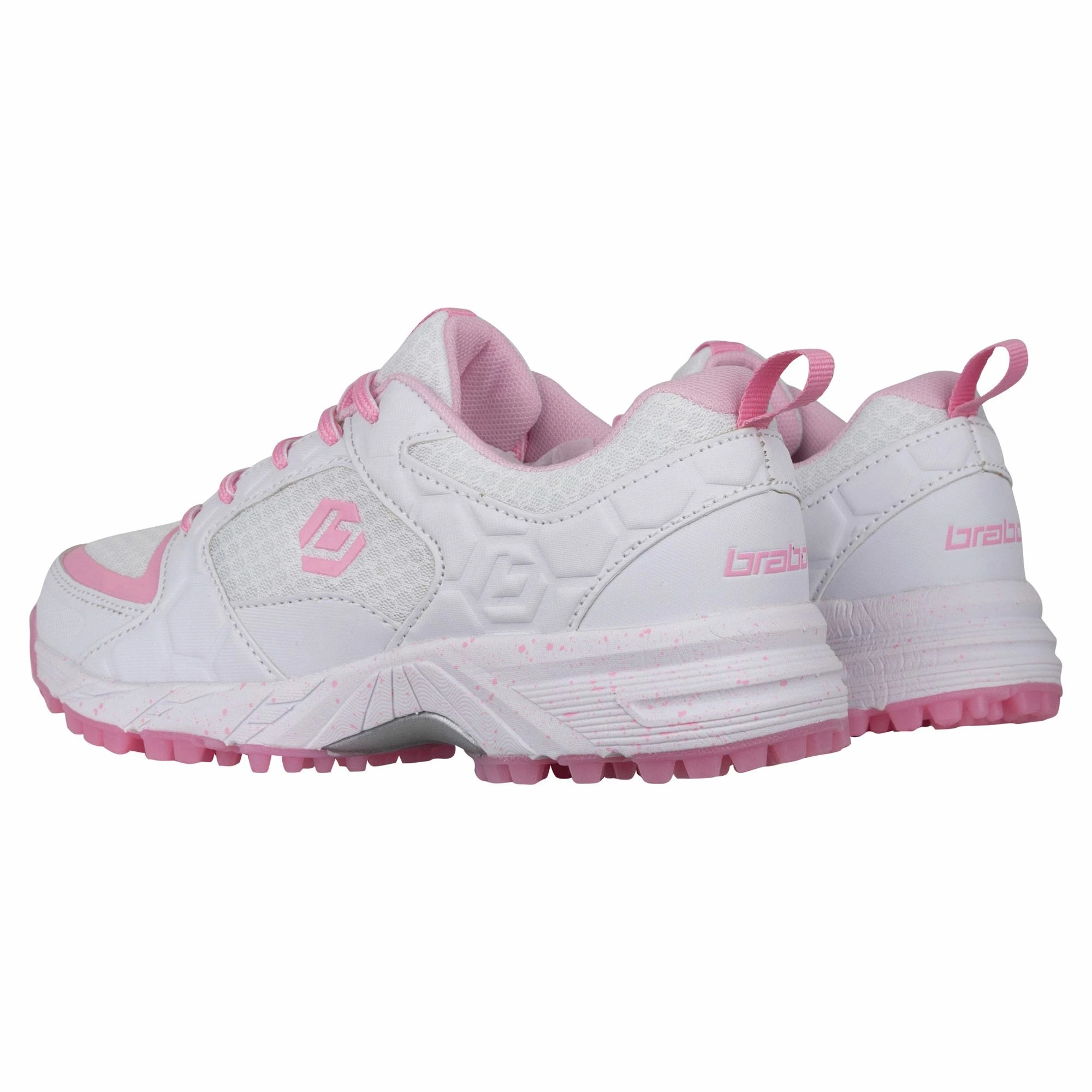 Brabo Tribute Hockeyschuhe Kinder Weiß - Rosa 3 Brabo Tribute Hockeyschuhe Kinder Weiß - Rosa – Bild 2