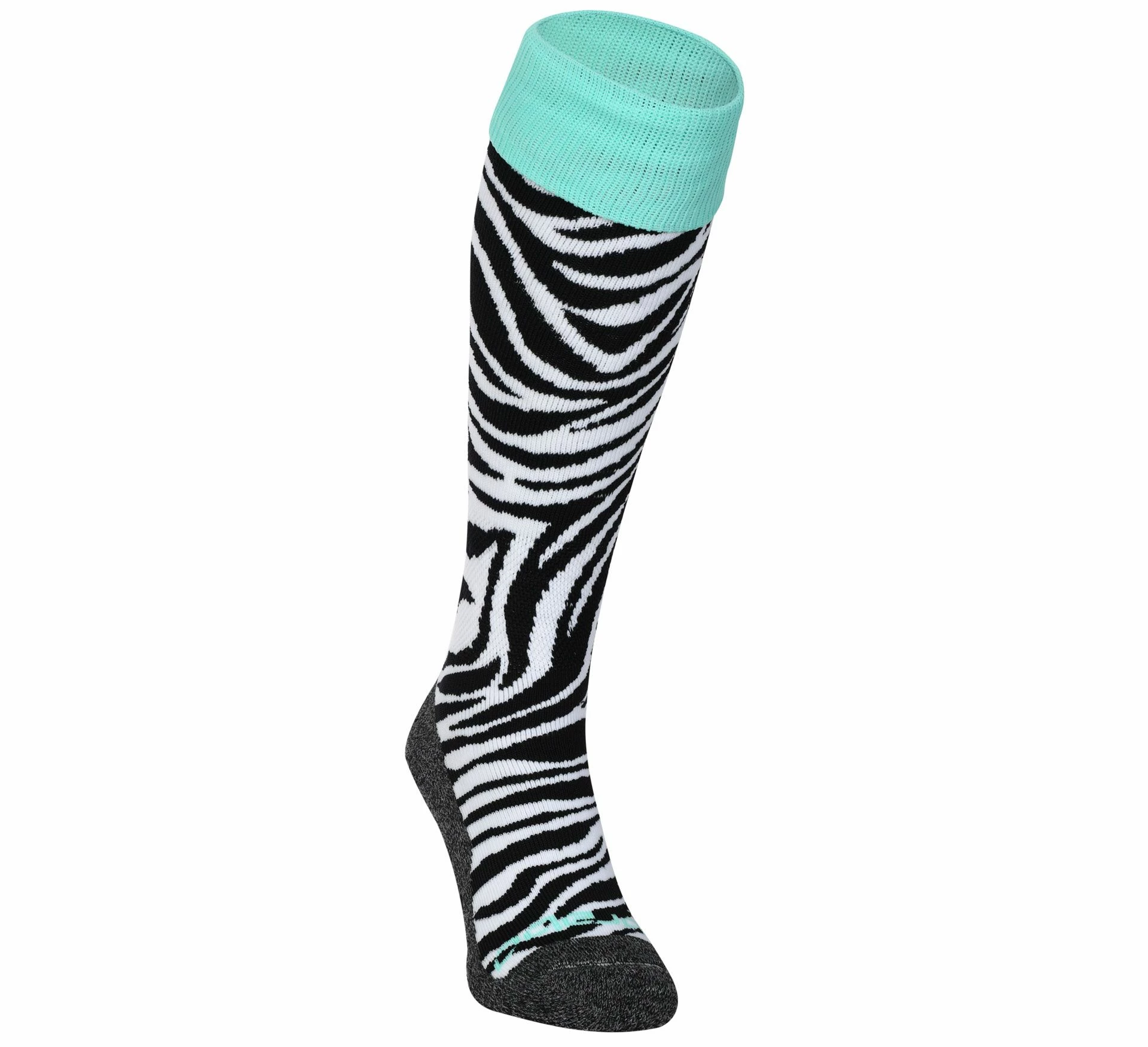 Brabo Zebra Hockeysocken Kinder Schwarz - Weiß - Mint Grün 3 Brabo Zebra Hockeysocken Kinder Schwarz - Weiß - Mint Grün