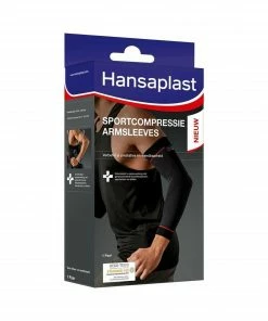 Brabo-Laden 24 Hansaplast Sportkompression Armsleeves Schwarz - Rot