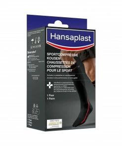 Brabo-Laden 26 Hansaplast Sport Kompressionstrümpfe Schwarz - Rot