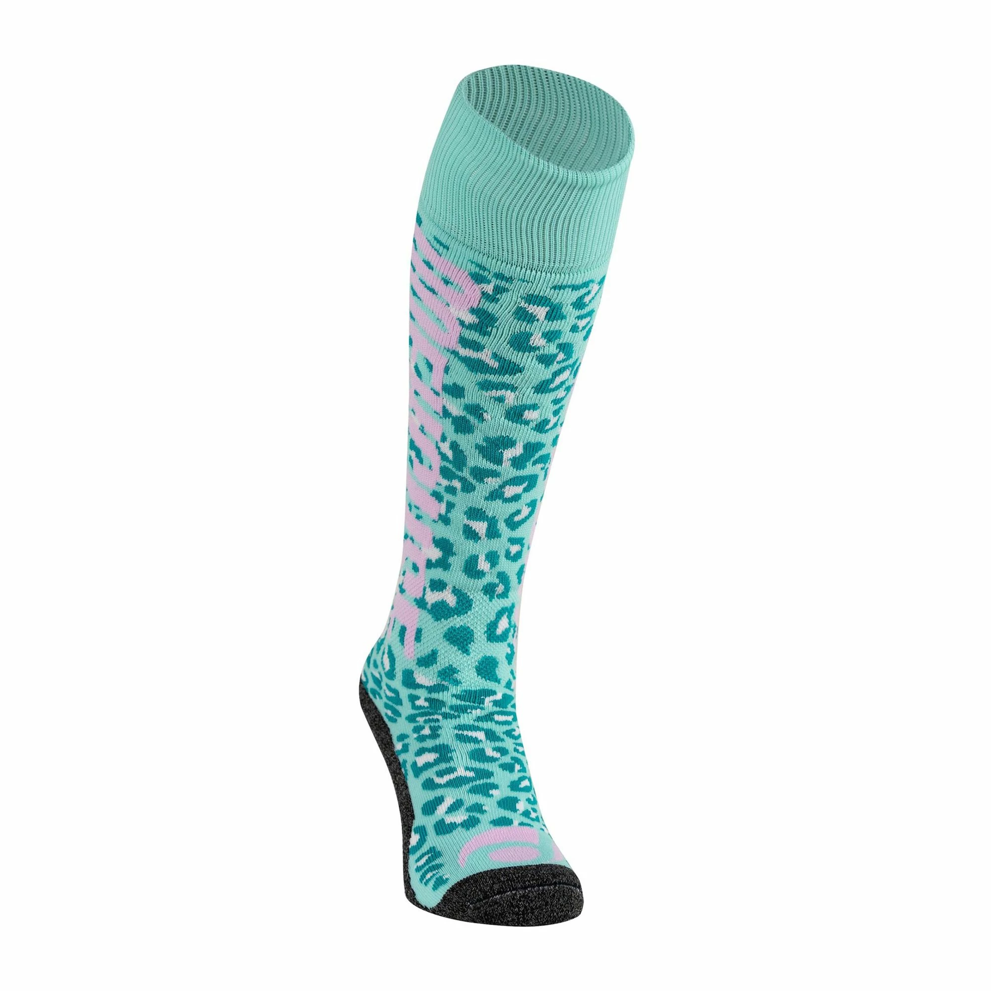 Princess Leopard Hockeystrümpfe Mint Grün - Rosa - Schwarz 3 Princess Leopard Hockeystrümpfe Mint Grün - Rosa - Schwarz