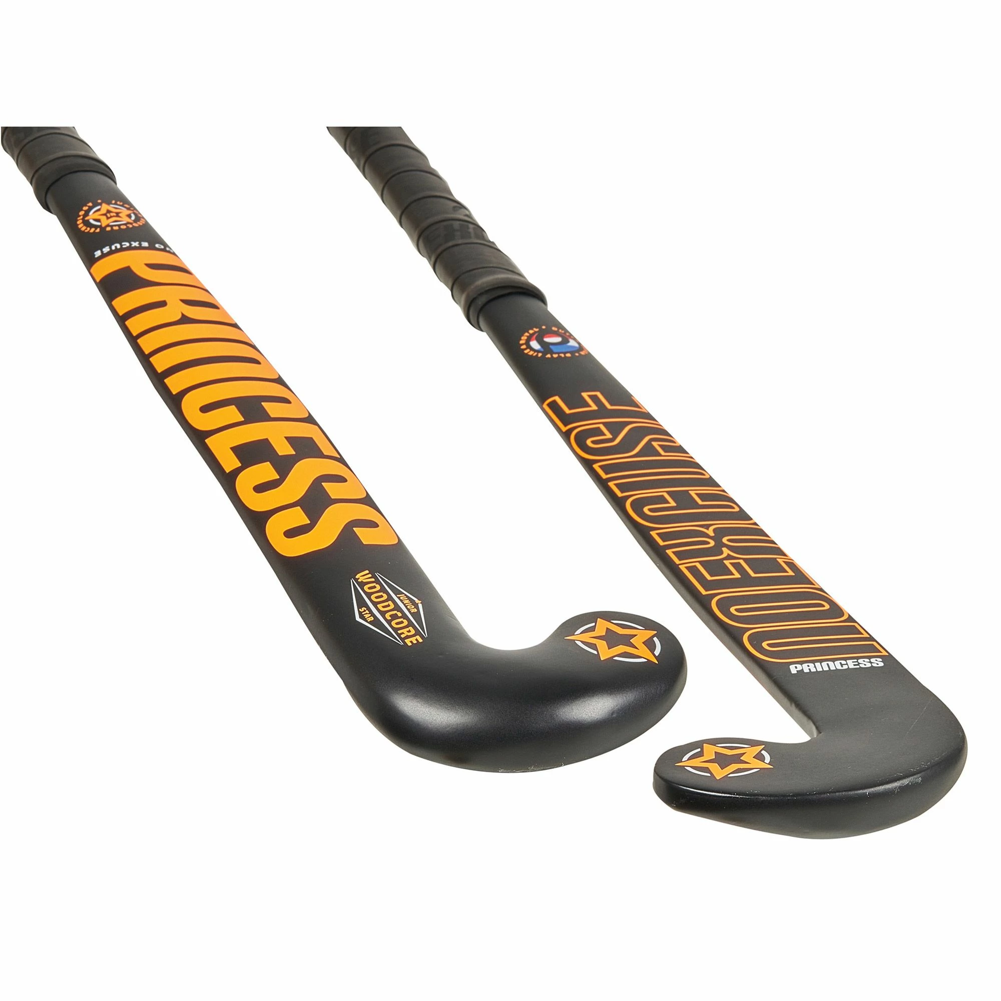 Princess Woodcore Hockeyschläger Junior Schwarz - Orange 3 Princess Woodcore Hockeyschläger Junior Schwarz - Orange