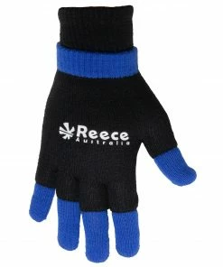 Reece Knitted Ultra Grip 2in1 Handschuhe Kinder Schwarz - Blau