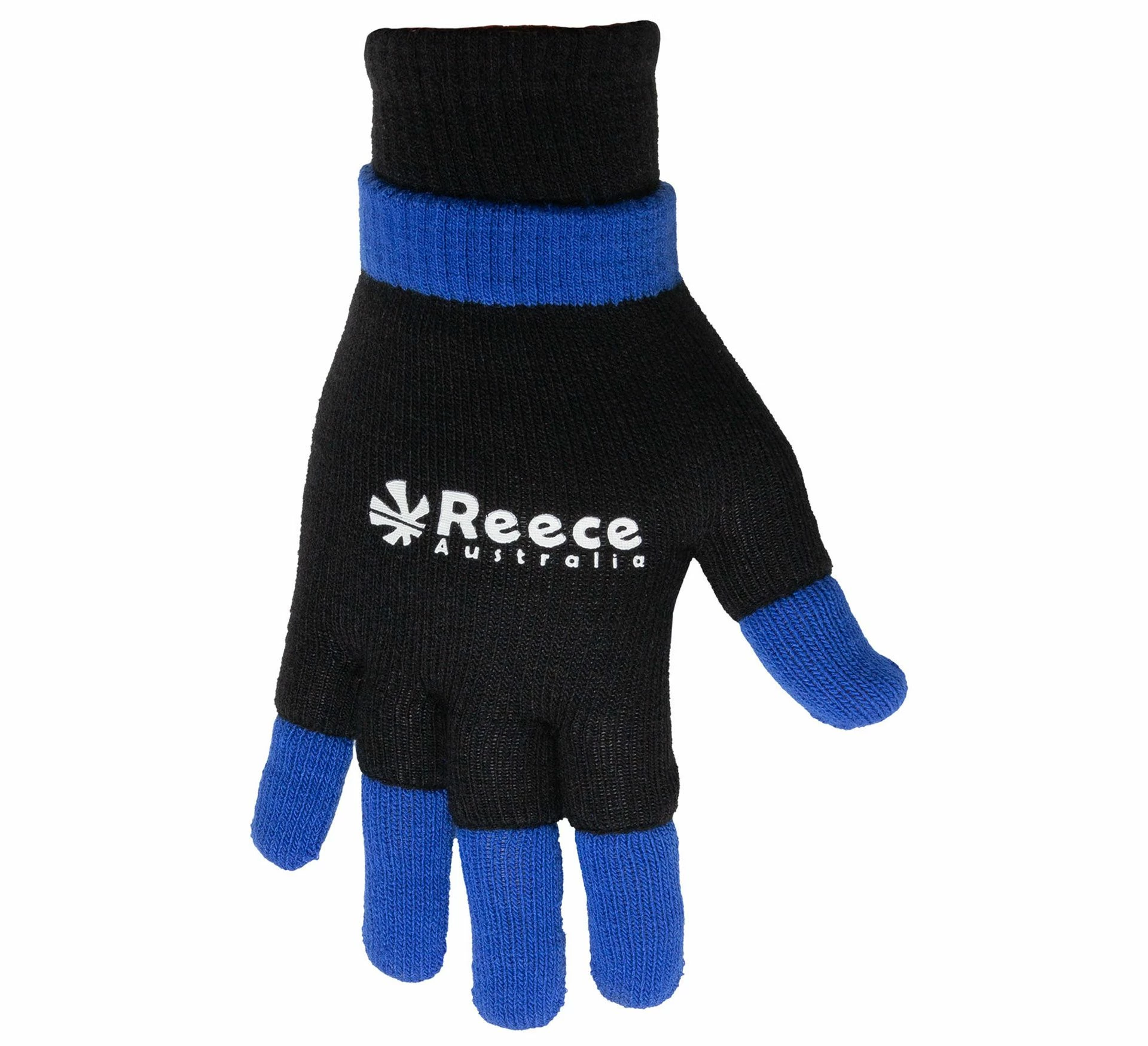 Reece Knitted Ultra Grip 2in1 Handschuhe Kinder Schwarz - Blau 3 Reece Knitted Ultra Grip 2in1 Handschuhe Kinder Schwarz - Blau