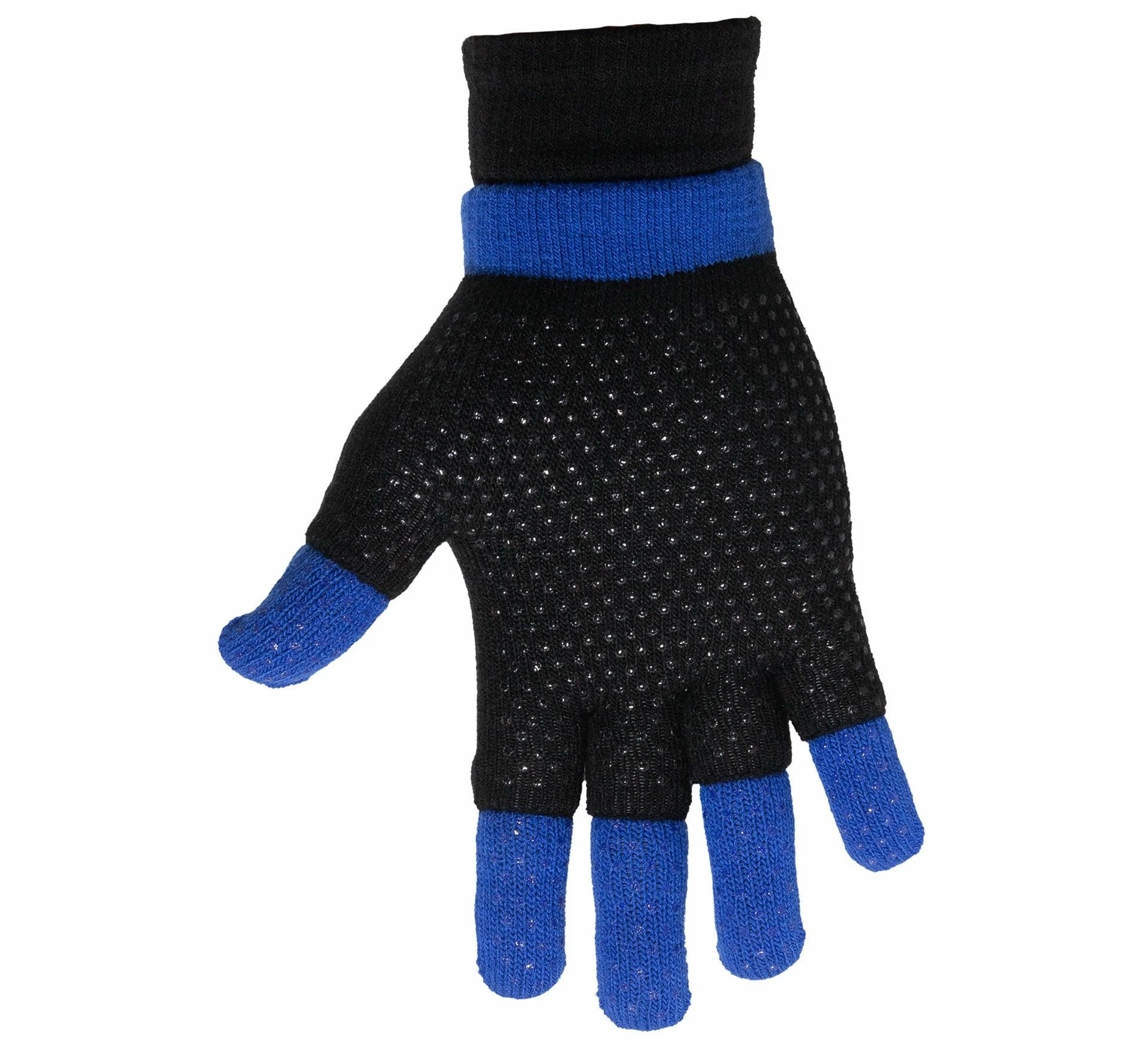 Reece Knitted Ultra Grip 2in1 Handschuhe Kinder Schwarz - Blau 4 Reece Knitted Ultra Grip 2in1 Handschuhe Kinder Schwarz - Blau – Bild 2